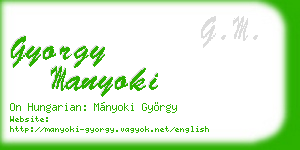 gyorgy manyoki business card